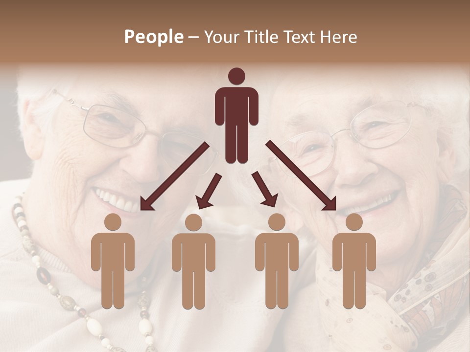 Two People Happy Horizontal PowerPoint Template