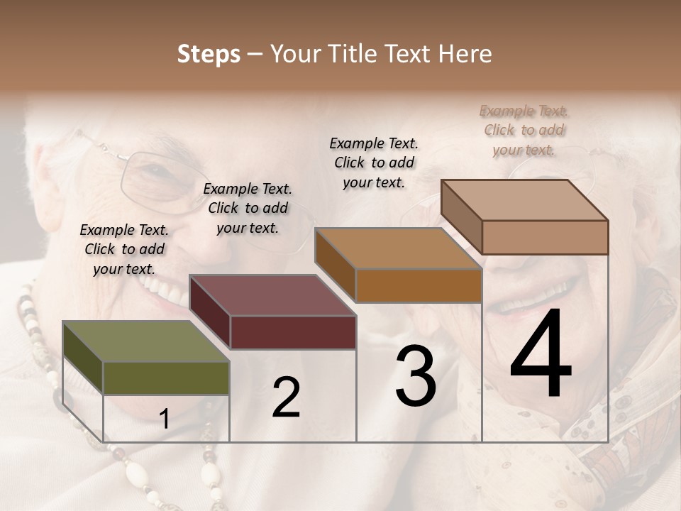 Two People Happy Horizontal PowerPoint Template