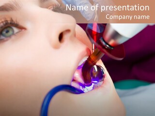 Oral Patient Ultraviolet PowerPoint Template