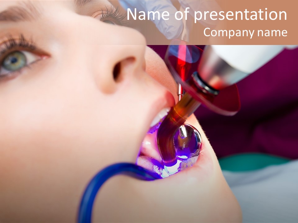 Oral Patient Ultraviolet PowerPoint Template