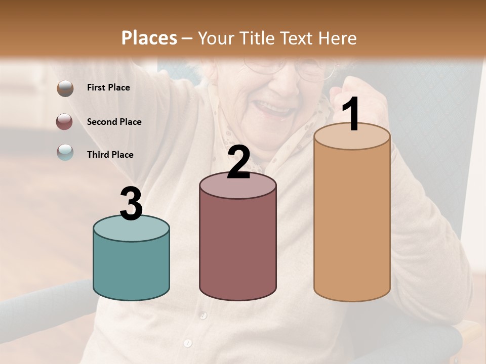 Armchair Joy Female PowerPoint Template