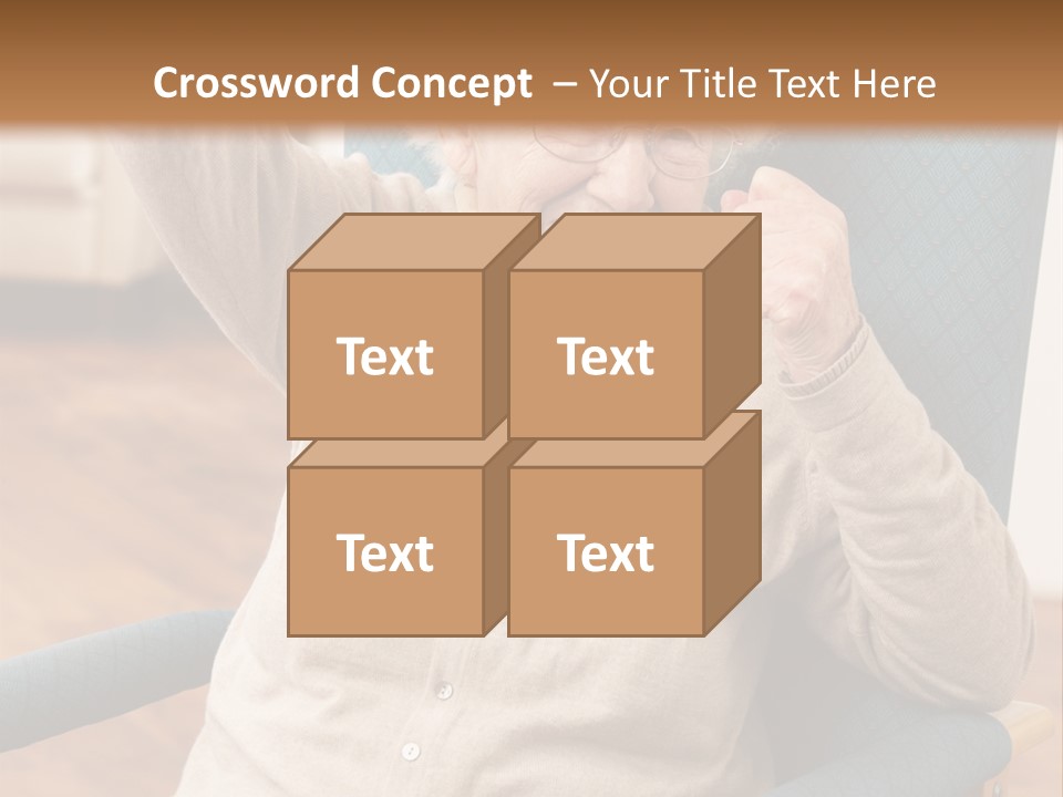 Armchair Joy Female PowerPoint Template