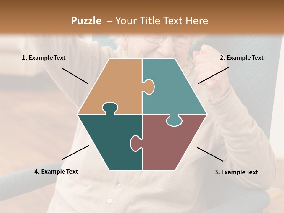 Armchair Joy Female PowerPoint Template