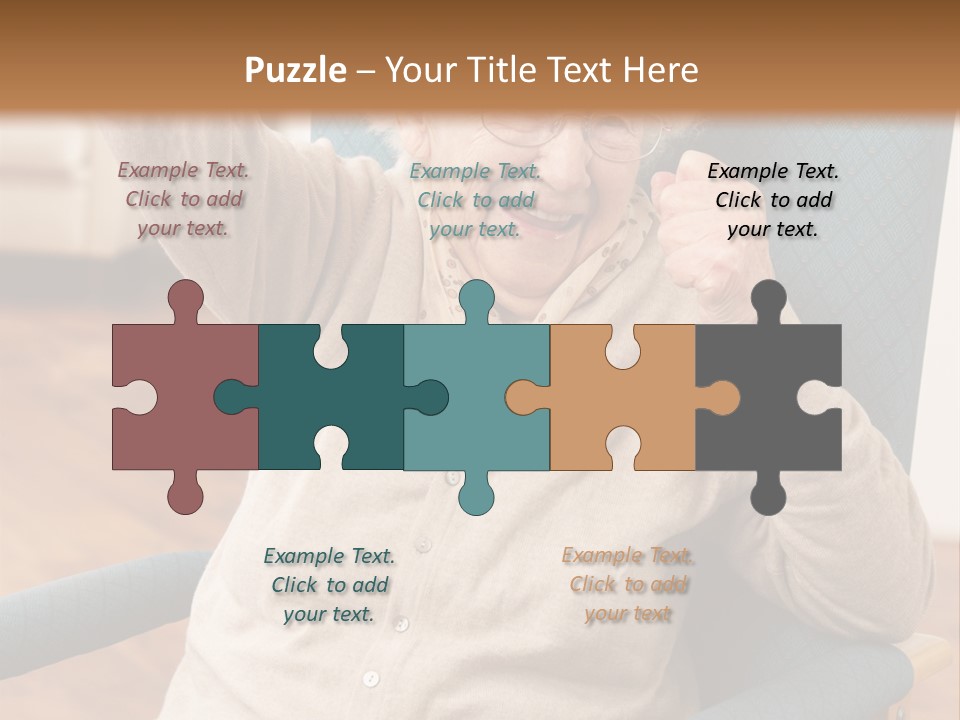 Armchair Joy Female PowerPoint Template