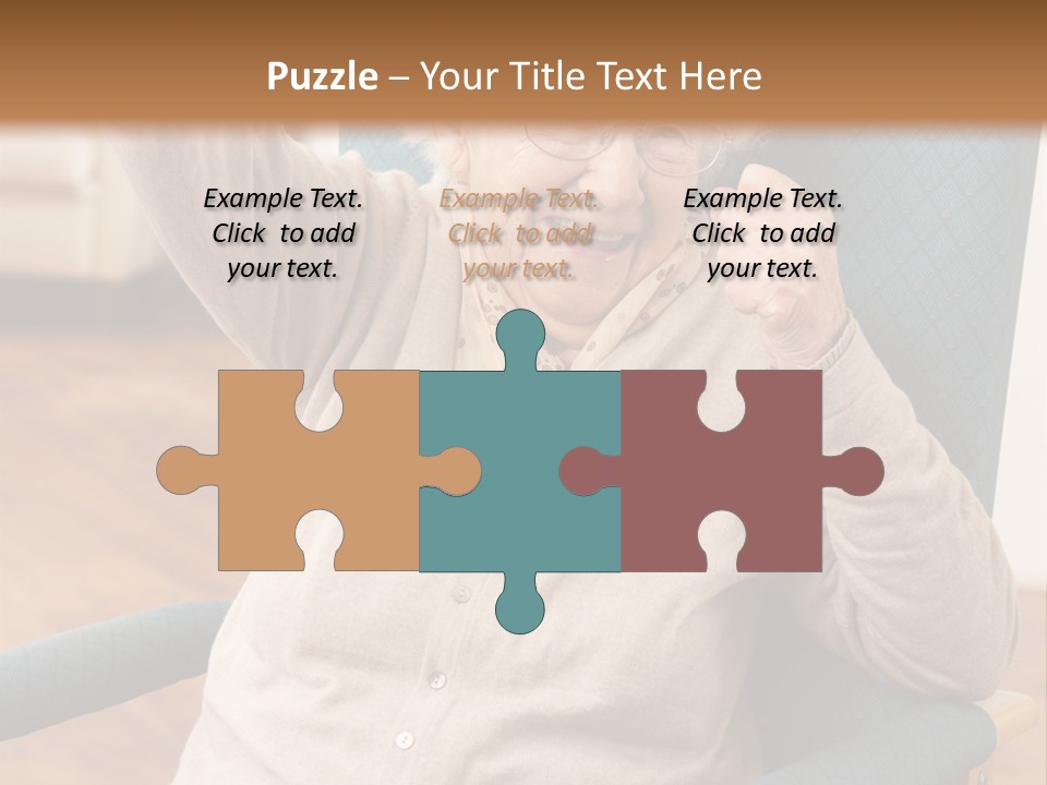 Armchair Joy Female PowerPoint Template