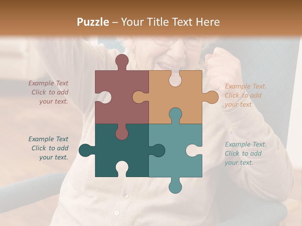 Armchair Joy Female PowerPoint Template