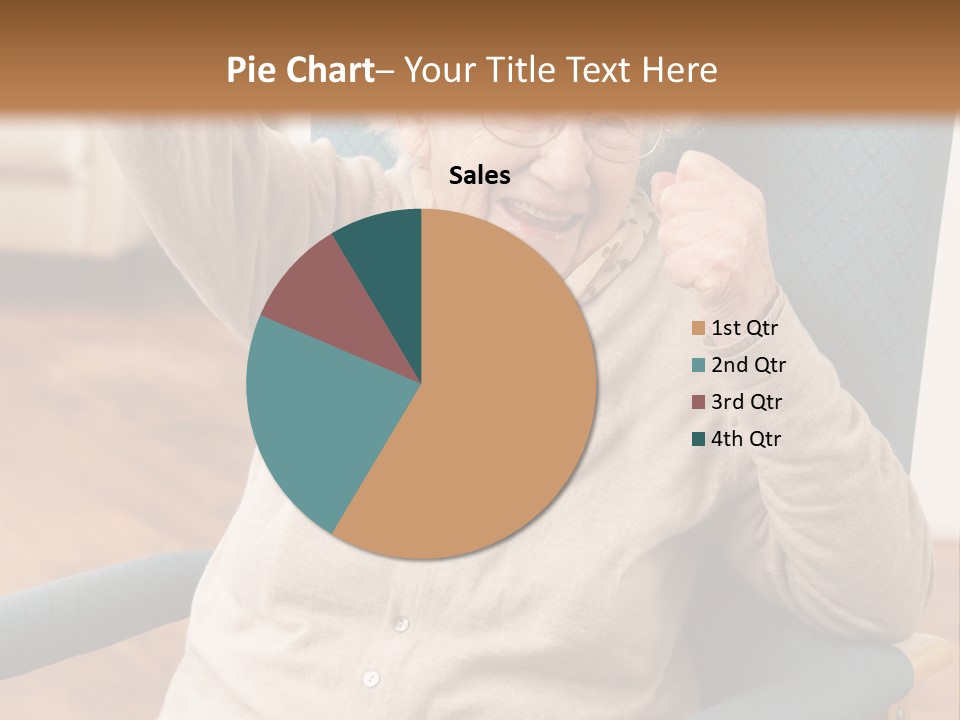 Armchair Joy Female PowerPoint Template