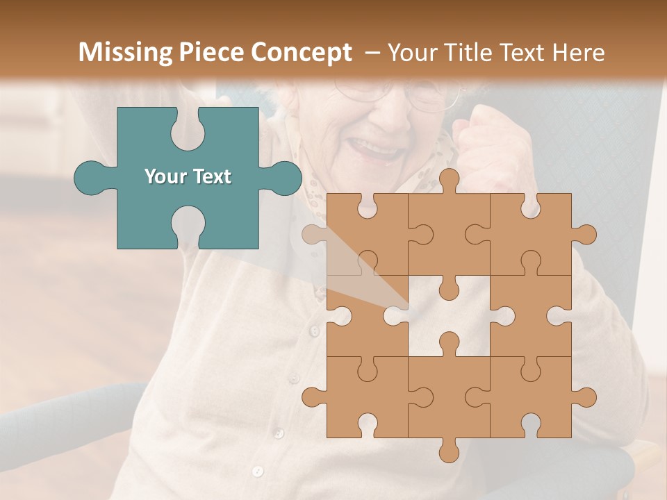 Armchair Joy Female PowerPoint Template