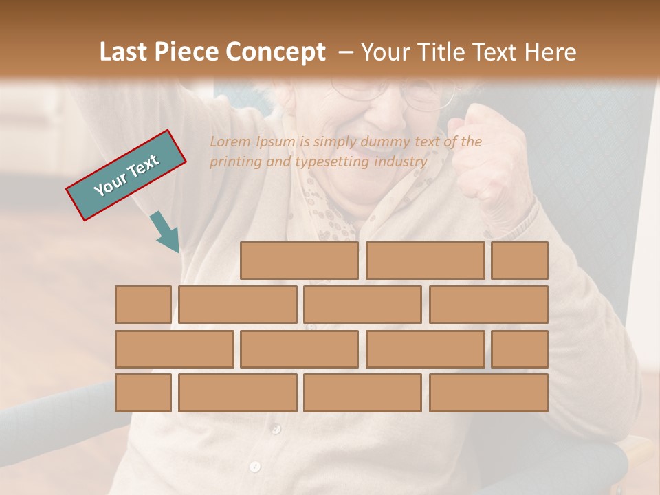 Armchair Joy Female PowerPoint Template