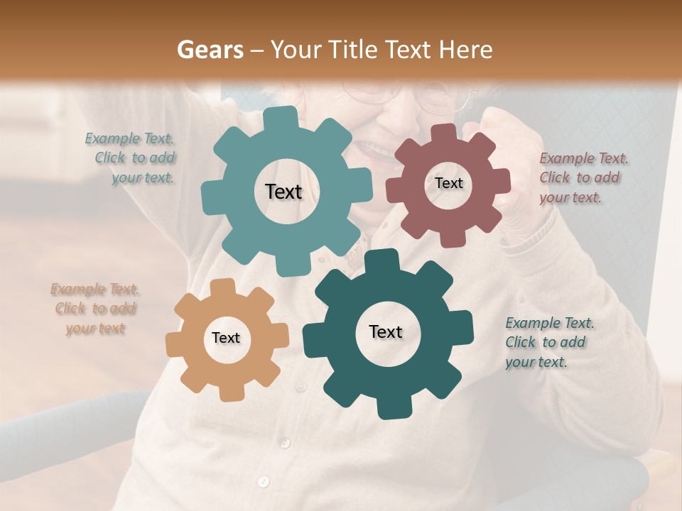 Armchair Joy Female PowerPoint Template