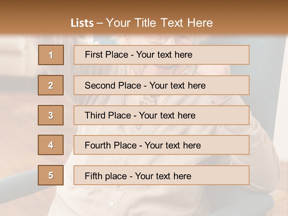 Armchair Joy Female PowerPoint Template