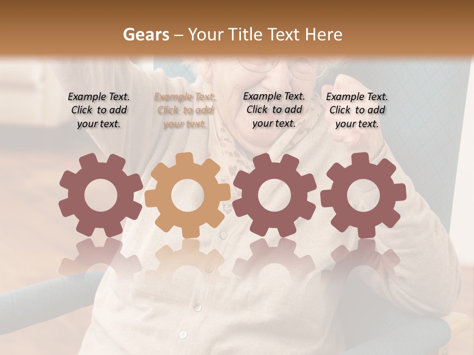 Armchair Joy Female PowerPoint Template