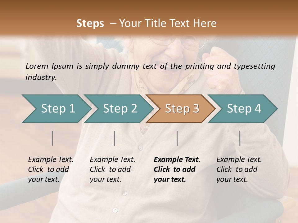 Armchair Joy Female PowerPoint Template