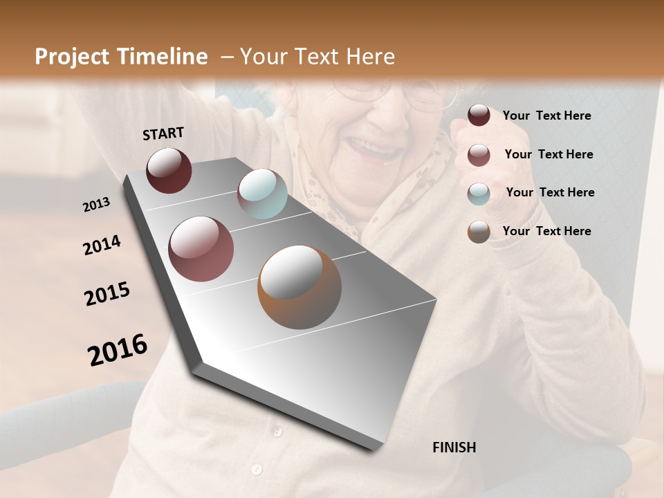 Armchair Joy Female PowerPoint Template