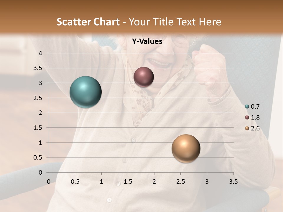 Armchair Joy Female PowerPoint Template