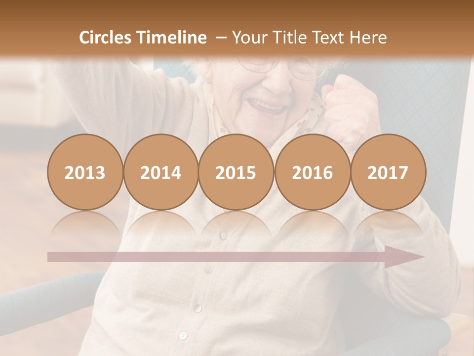 Armchair Joy Female PowerPoint Template