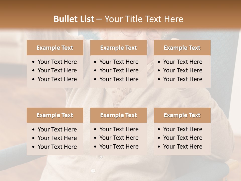 Armchair Joy Female PowerPoint Template
