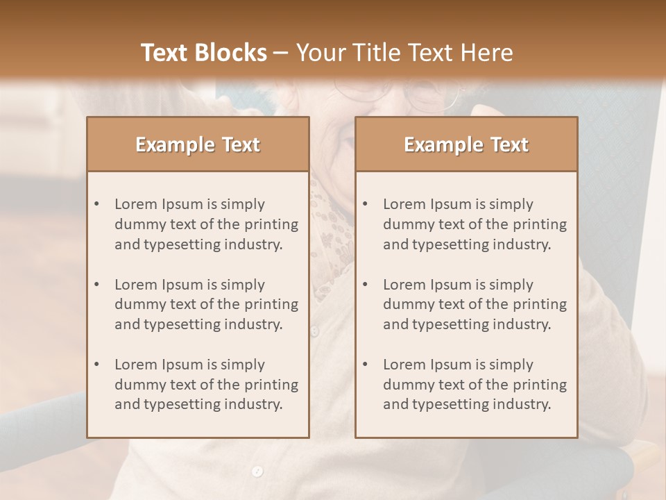 Armchair Joy Female PowerPoint Template