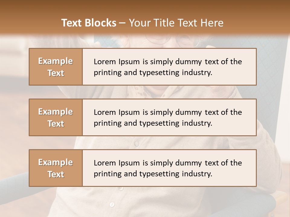 Armchair Joy Female PowerPoint Template