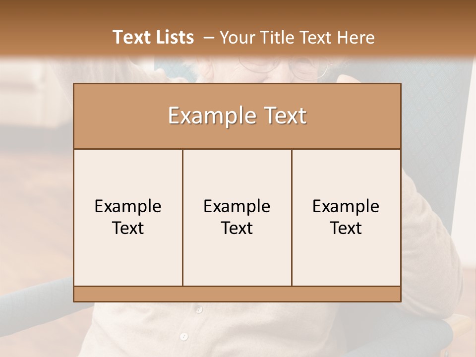 Armchair Joy Female PowerPoint Template