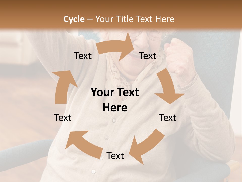 Armchair Joy Female PowerPoint Template