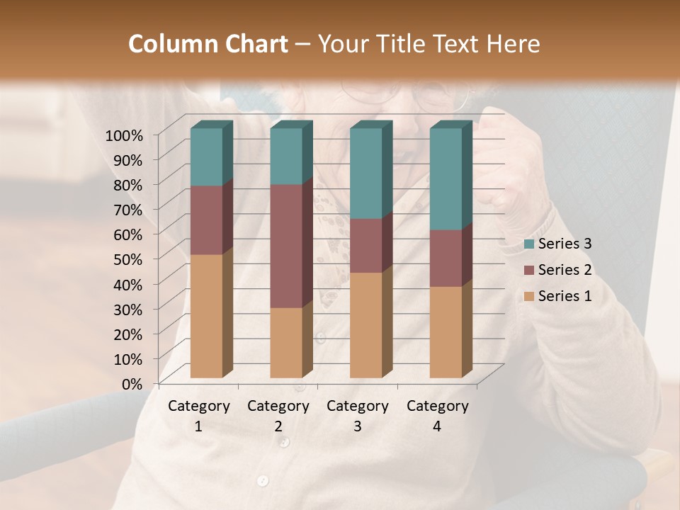 Armchair Joy Female PowerPoint Template