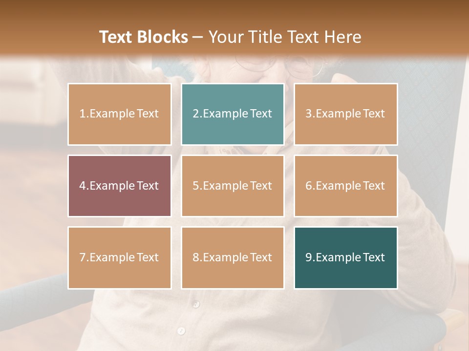 Armchair Joy Female PowerPoint Template