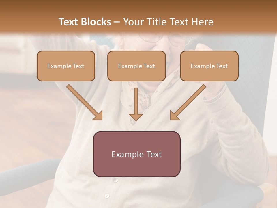 Armchair Joy Female PowerPoint Template
