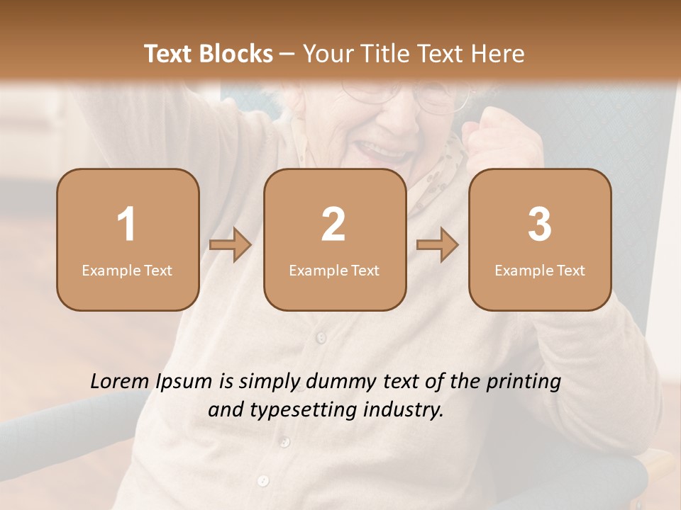 Armchair Joy Female PowerPoint Template