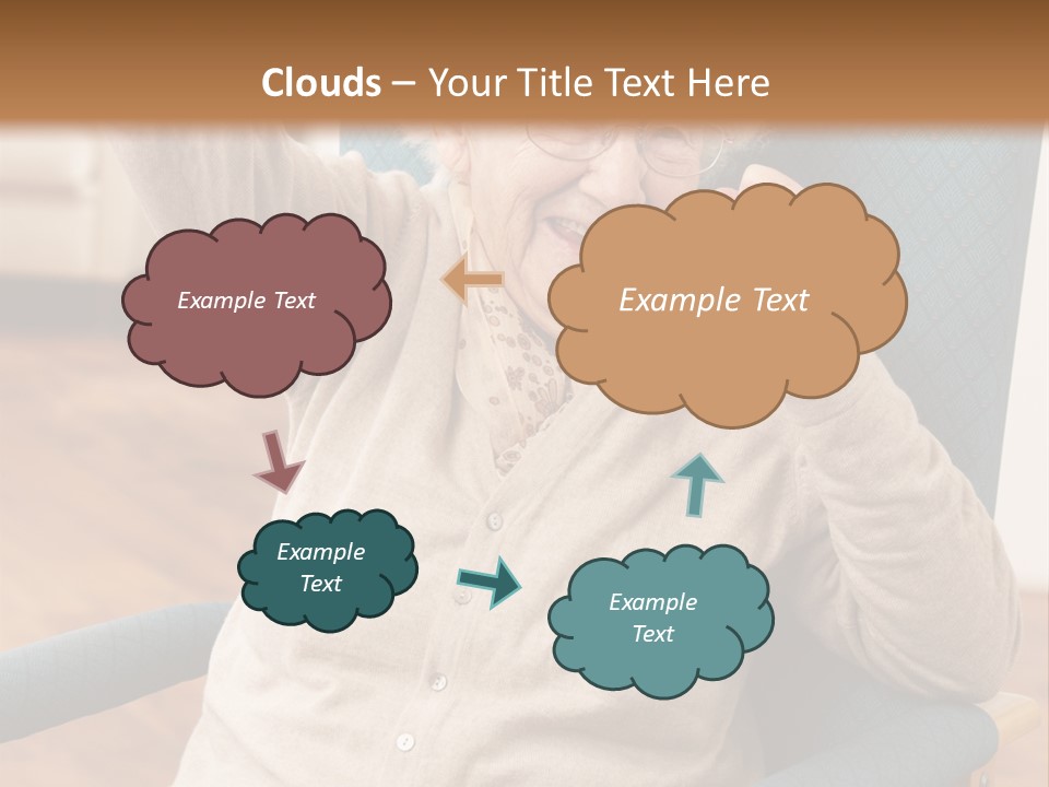 Armchair Joy Female PowerPoint Template