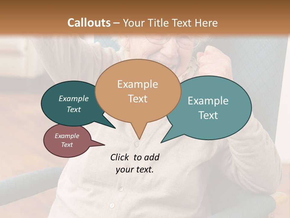 Armchair Joy Female PowerPoint Template