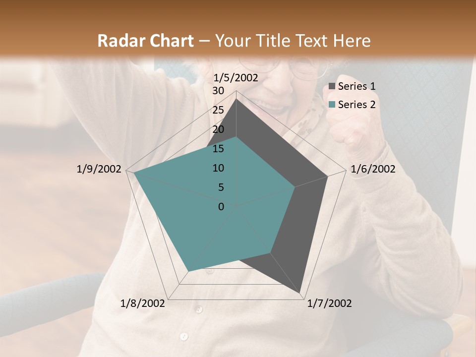 Armchair Joy Female PowerPoint Template