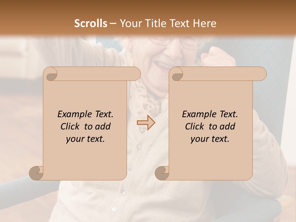 Armchair Joy Female PowerPoint Template