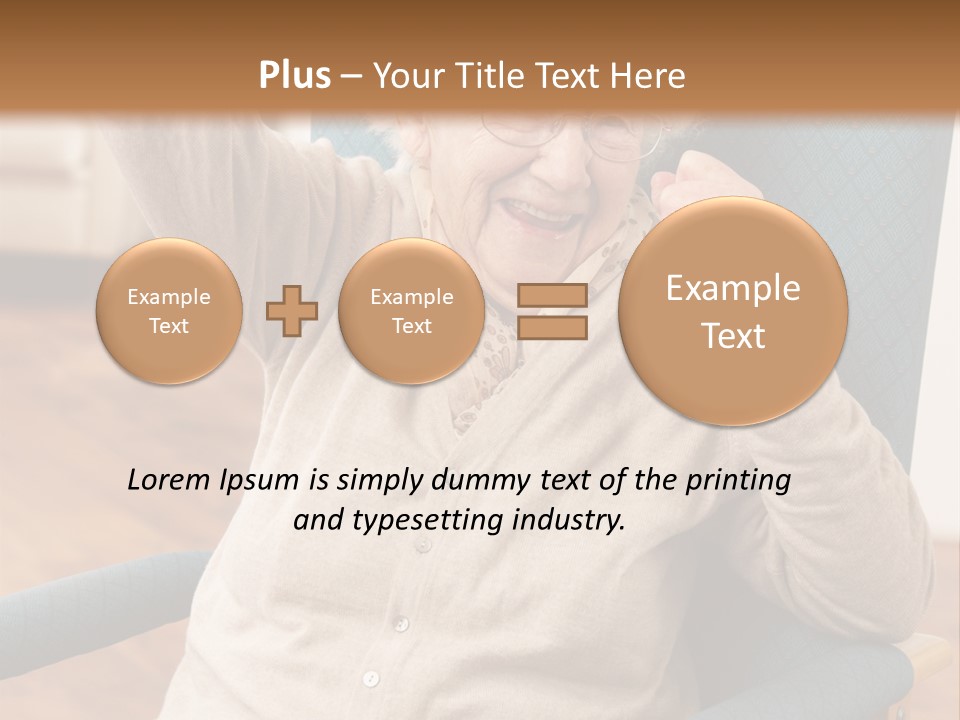 Armchair Joy Female PowerPoint Template