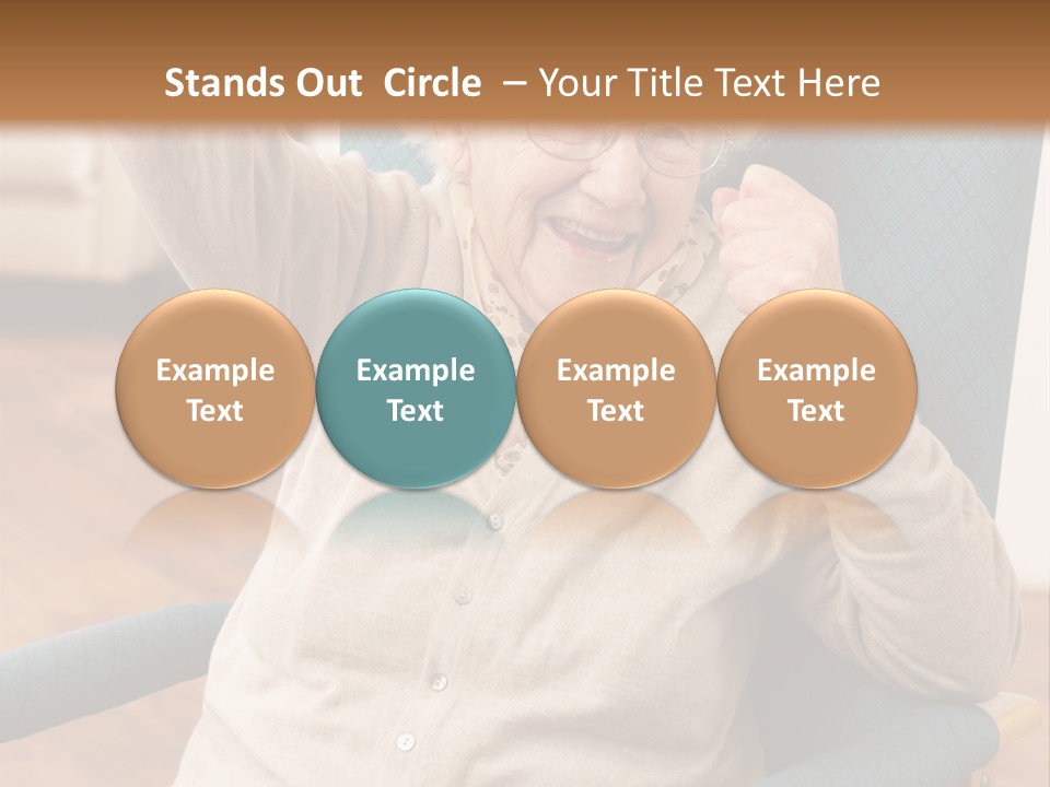 Armchair Joy Female PowerPoint Template