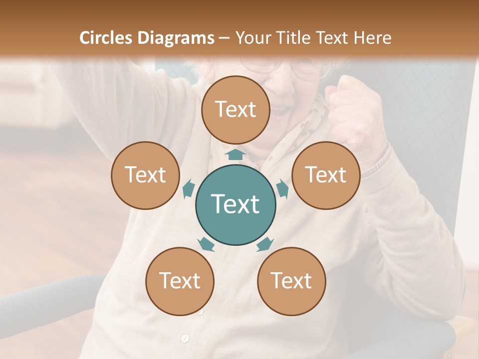 Armchair Joy Female PowerPoint Template