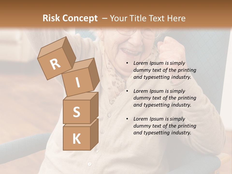 Armchair Joy Female PowerPoint Template