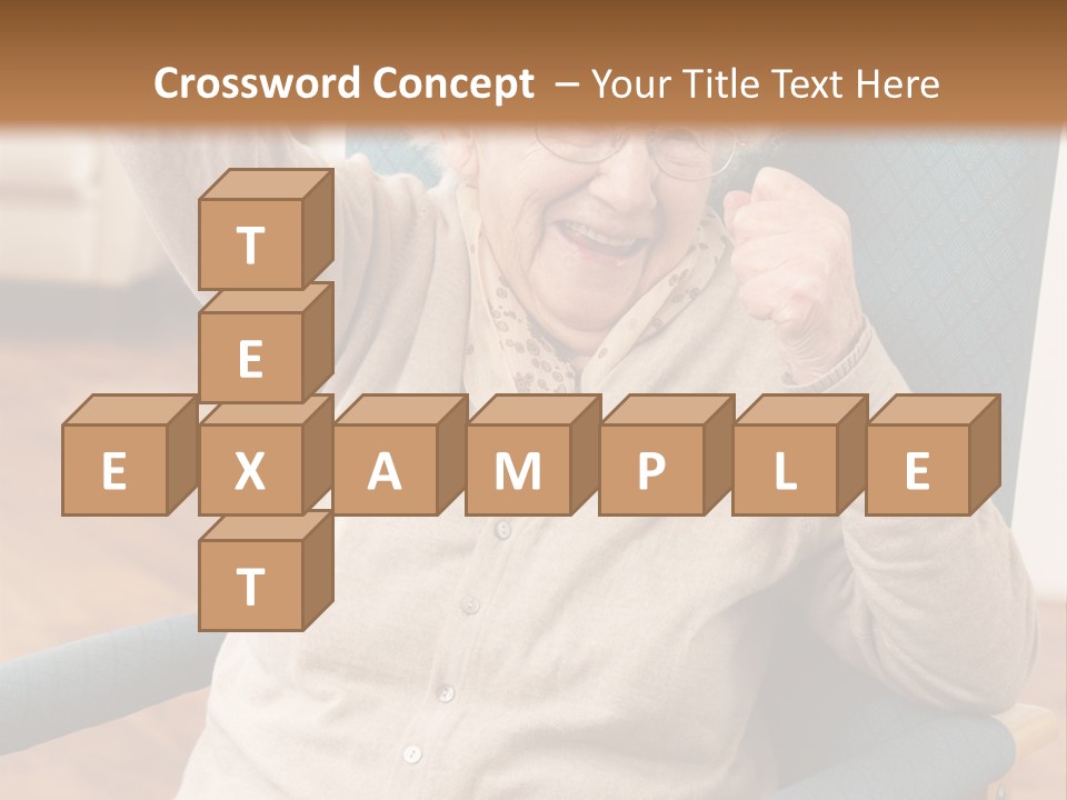 Armchair Joy Female PowerPoint Template