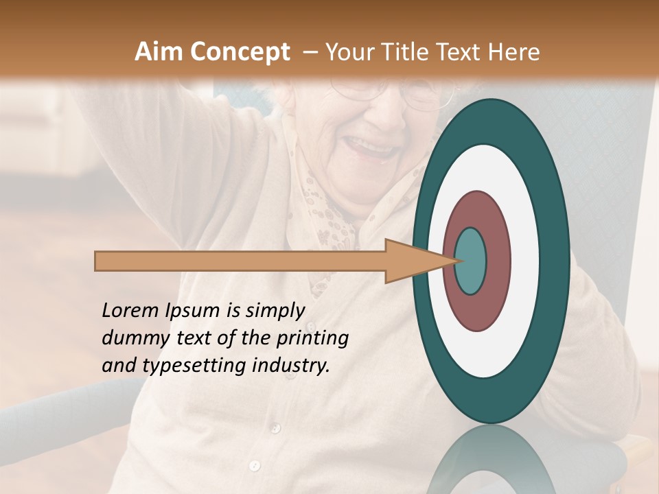 Armchair Joy Female PowerPoint Template