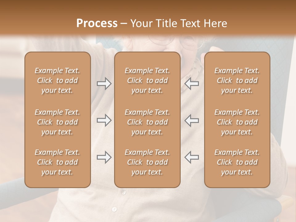 Armchair Joy Female PowerPoint Template