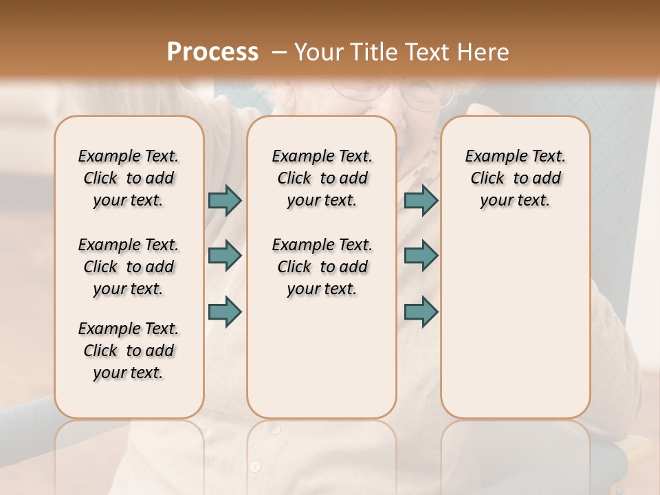 Armchair Joy Female PowerPoint Template