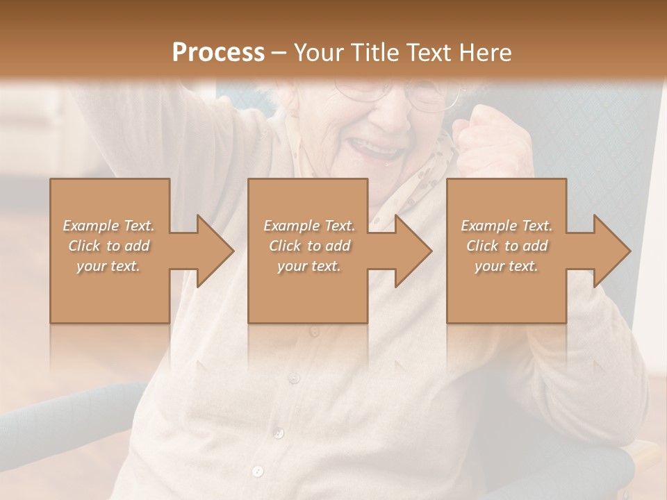 Armchair Joy Female PowerPoint Template