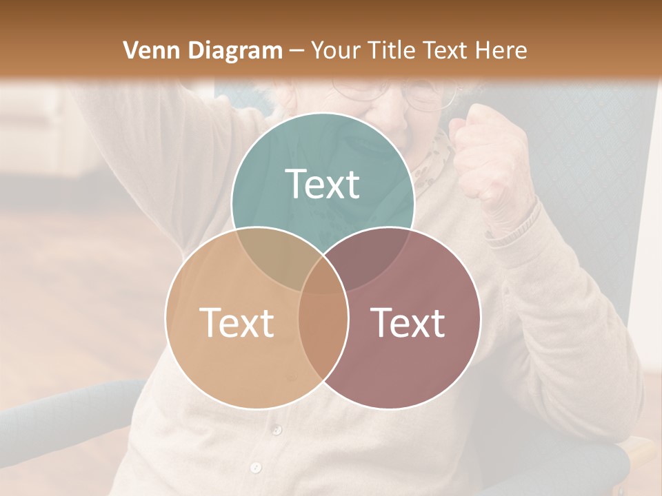 Armchair Joy Female PowerPoint Template