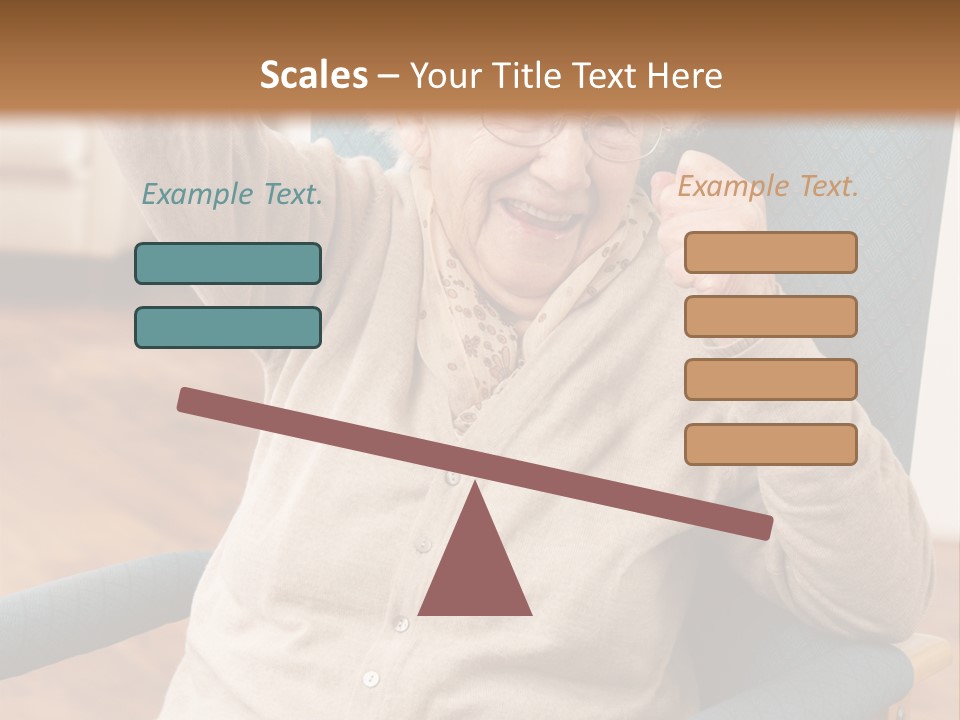 Armchair Joy Female PowerPoint Template