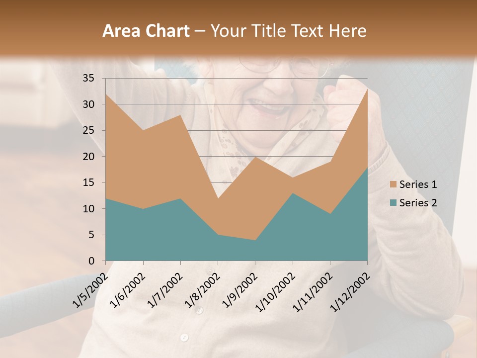 Armchair Joy Female PowerPoint Template
