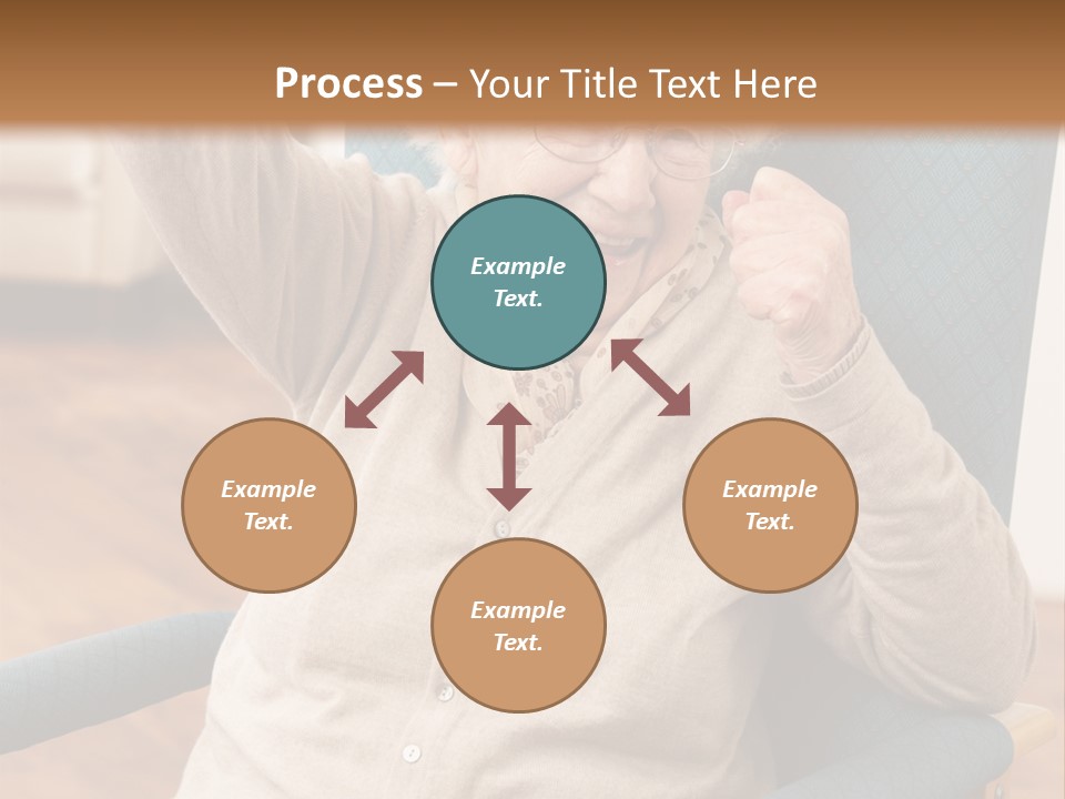 Armchair Joy Female PowerPoint Template