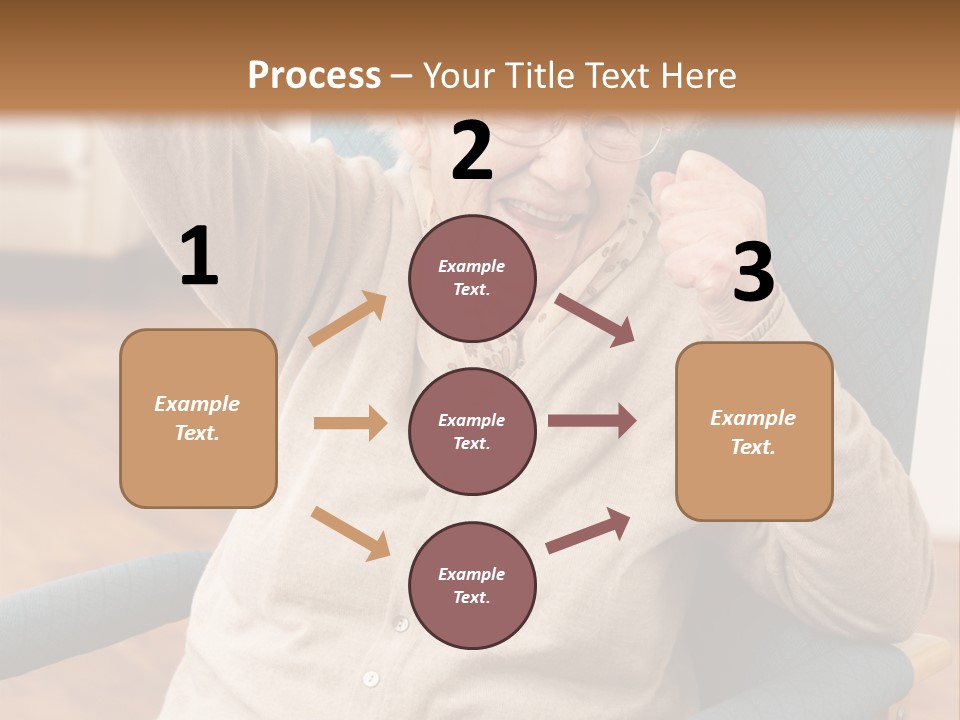Armchair Joy Female PowerPoint Template