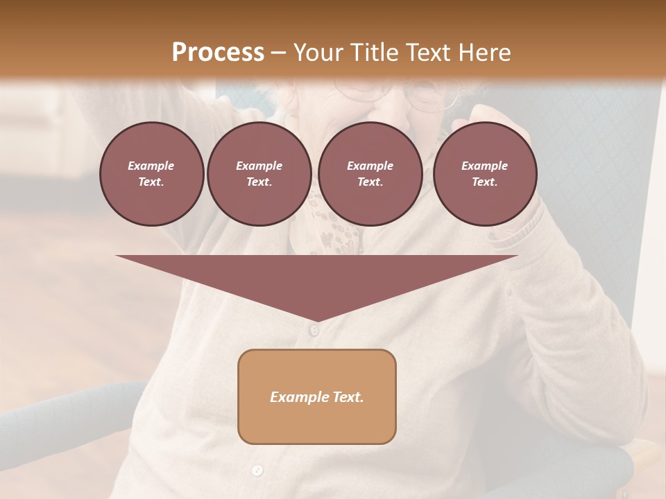 Armchair Joy Female PowerPoint Template