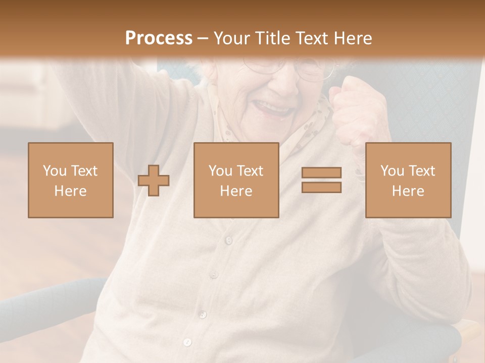 Armchair Joy Female PowerPoint Template