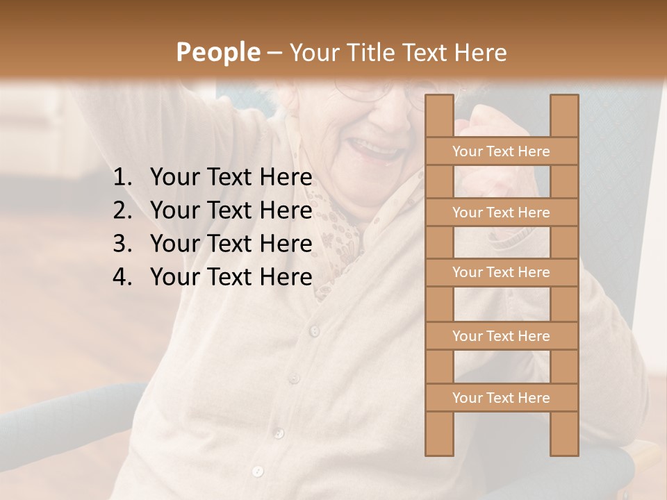 Armchair Joy Female PowerPoint Template